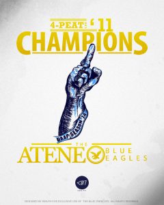 Ateneo's 4Peat Championship Shirt design for the UAAP