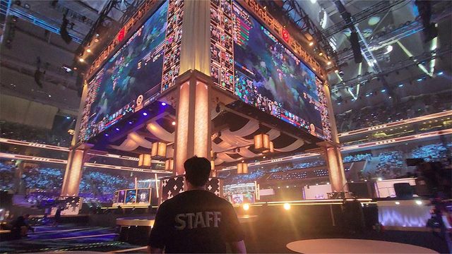 Private view of the stage design by Valve for the International 2026 Shanghai